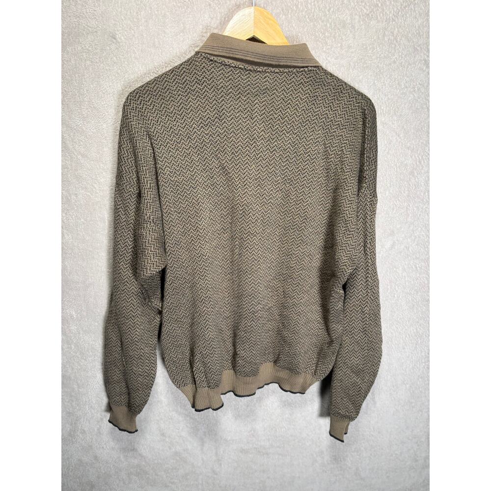 Vintage Idea Uomo Made in Italy Acrylic Wool Collared Long Sleeve Sweater Mens M - Picture 2 of 5